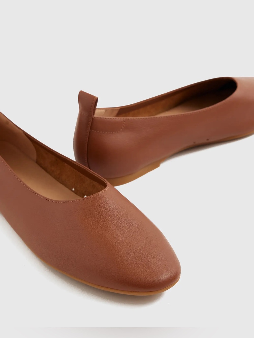 QUINCE Italian Leather Glove Ballet Flat Cognac Size 9.5 BRAND NEW in box
